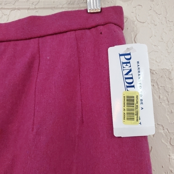 NWT Vintage 80's Pendleton 100% Virgin Wool Pink Pencil Skirt Size 12 - Picture 3 of 11